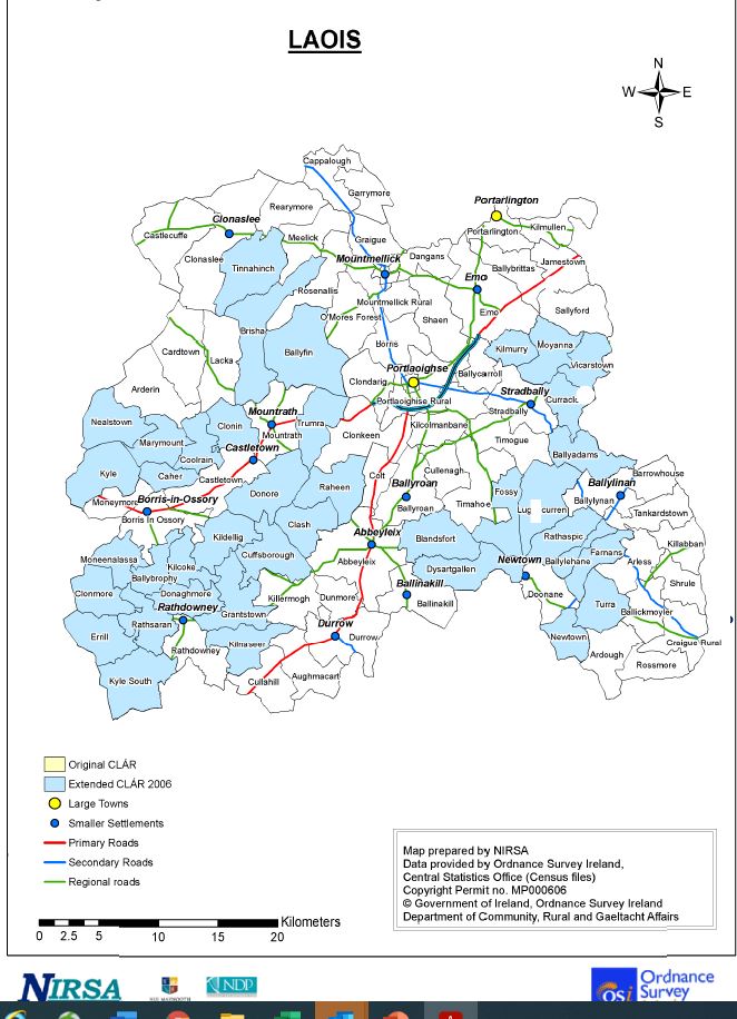 OSI Map of County Laois, Ireland