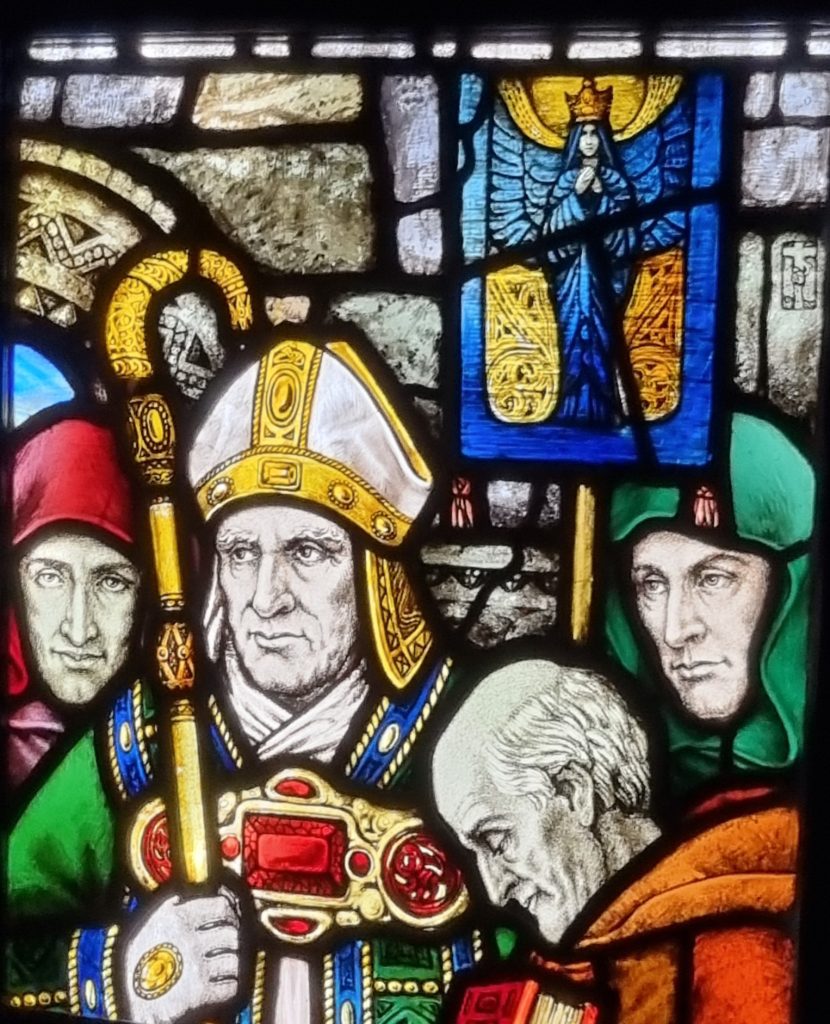 The Consecration of St. Mel, Bishop of Longford, by St. Patrick (1910) by Harry Clarke